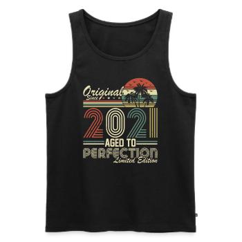 2021 Original 2021 Vintage Vintage Retro anniversa - Men's Premium Organic Tank Top - black - Front - Michal (187cm)