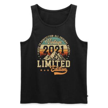 2021 Original 2021 Vintage Vintage Retro anniversa - Men's Premium Organic Tank Top - black - Front - Michal (187cm)