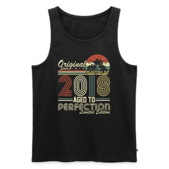 Original 2018 Vintage - 2018 Birthday Gift - Men's Premium Organic Tank Top - black - Front - Michal (187cm)