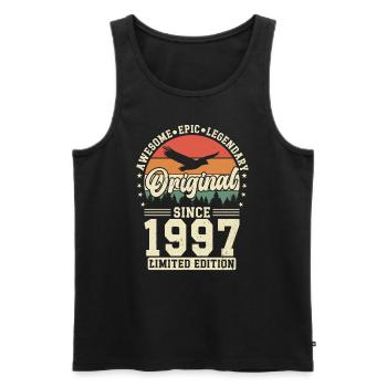 1997 Geburtstagsgeschenk 1997 Jahrgang 1997 Geschenk - Männer Premium Bio Tank Top - Schwarz - Vorne - Michal (187cm)