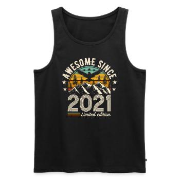 2021 Original 2021 Vintage Vintage Retro anniversa - Men's Premium Organic Tank Top - black - Front - Michal (187cm)