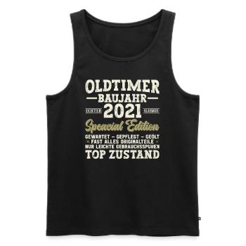 2021 Original 2021 Vintage Vintage Retro anniversa - Men's Premium Organic Tank Top - black - Front - Michal (187cm)