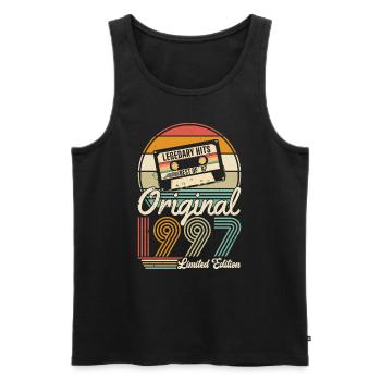 1997 Geburtstagsgeschenk 1997 Jahrgang 1997 Geschenk - Männer Premium Bio Tank Top - Schwarz - Vorne - Michal (187cm)
