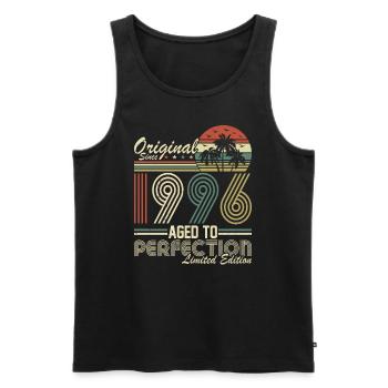 Creative 1996 Vintage Birthday Design - Men's Premium Organic Tank Top - black - Front - Michal (187cm)