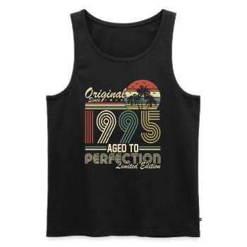 Unique 1995 Vintage Vintage Birthday Retro - Men's Premium Organic Tank Top - black - Front - Michal (187cm)