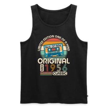 Legendary 1956 Vintage Birthday Shirt - Männer Premium Bio Tank Top - Schwarz - Vorne - Michal (187cm)