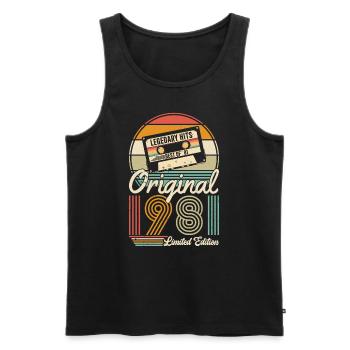 Joyeux 1981 Vintage rétro Vintage Design - Débardeur bio Premium Homme - noir - Devant - Michal (187cm)