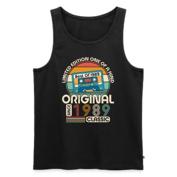 Unique 1989 Vintage Vintage Design - Débardeur bio Premium Homme - noir - Devant - Michal (187cm)