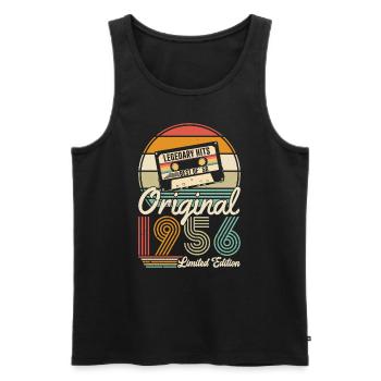 1956 Vintage Legend - Retro Birthday Gift - Männer Premium Bio Tank Top - Schwarz - Vorne - Michal (187cm)