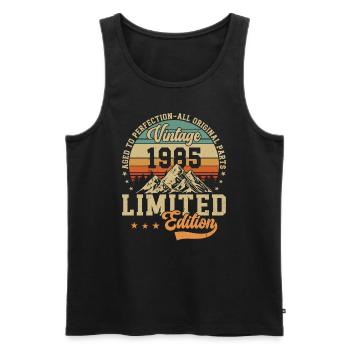 Legendary 1985 Vintage Birthday - Männer Premium Bio Tank Top - Schwarz - Vorne - Michal (187cm)