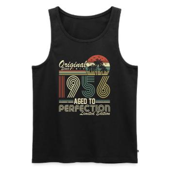Vintage 1956 - Retro Birthday Gift - Männer Premium Bio Tank Top - Schwarz - Vorne - Michal (187cm)