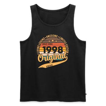 Vintage 1998 - Retro Birthday Gift - Männer Premium Bio Tank Top - Schwarz - Vorne - Michal (187cm)