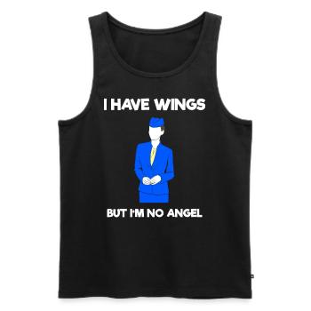 Cooler Flugbegleiter Kabinenbesatzung - Männer Premium Bio Tank Top - Schwarz - Vorne - Michal (187cm)
