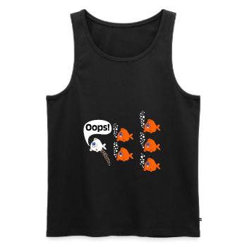 Fart Pupsen Oops fish Fart flatulence flatulence - Men's Premium Organic Tank Top - black - Front - AI Model Male 178 light (178cm)