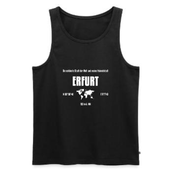 Erfurt schönste Stadt der Welt - Männer Premium Bio Tank Top - Schwarz - Vorne - AI Model Male 178 light (178cm)