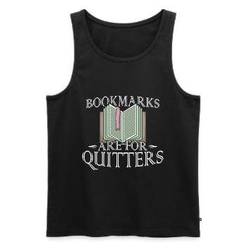 Bücher Spruch Lesen - Männer Premium Bio Tank Top - Schwarz - Vorne - Michal (187cm)