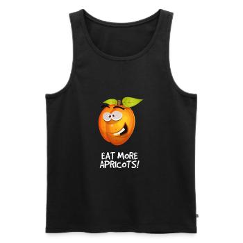 Aprikose lustiger Spruch Früchte Mann Frau Kind - Männer Premium Bio Tank Top - Schwarz - Vorne - AI Model Male 178 light (178cm)