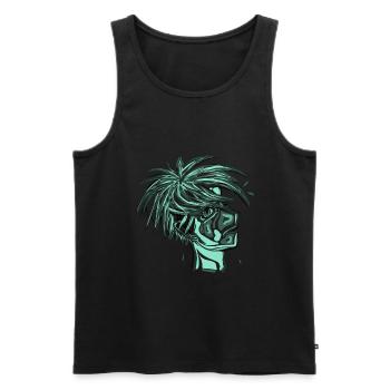 Manga Junge - Männer Premium Bio Tank Top - Schwarz - Vorne - Michal (187cm)