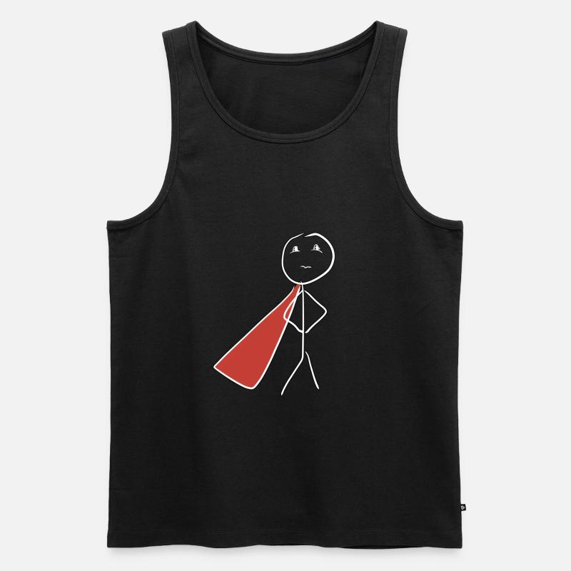 held superheld - Männer Premium Bio Tank Top - Schwarz