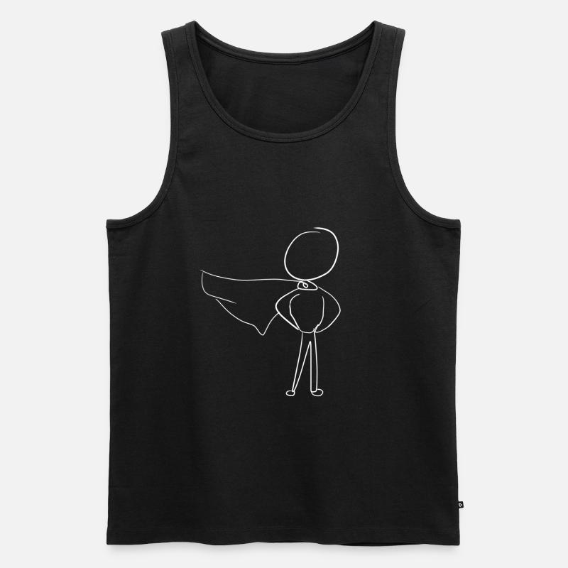 held superheld - Männer Premium Bio Tank Top - Schwarz