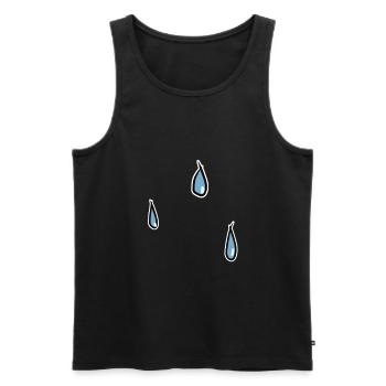 rain water pattern weather drops tears tears - Men's Premium Organic Tank Top - black - Front - Michal (187cm)