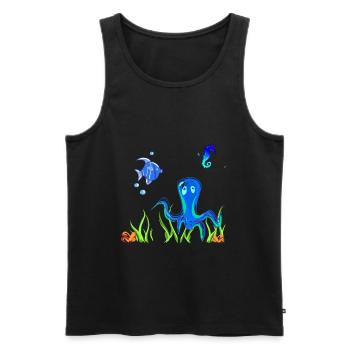 biologie sous-marine des animaux marins t - Débardeur bio Premium Homme - noir - Devant - Michal (187cm)