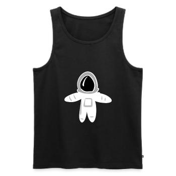 astronaut symbol universe physics cartoon - Men's Premium Organic Tank Top - black - Front - Michal (187cm)