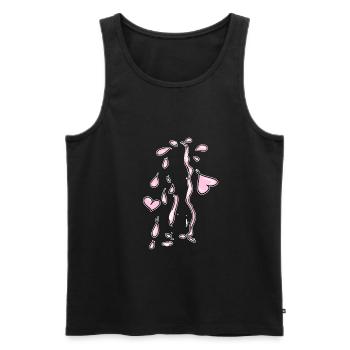 herzen rosa herz symbol liebe - Männer Premium Bio Tank Top - Schwarz - Vorne - AI Model Male 178 light (178cm)