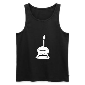 torte kuchen kerze geburtstag - Männer Premium Bio Tank Top - Schwarz - Vorne - Michal (187cm)