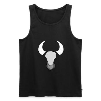 animal ram bull horns symbol - Men's Premium Organic Tank Top - black - Front - AI Model Male 178 light (178cm)