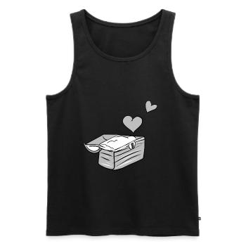 treasure chest symbol treasure hearts red - Men's Premium Organic Tank Top - black - Front - AI Model Male 178 light (178cm)