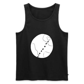 herz erde klimadchutz symbol liebe - Männer Premium Bio Tank Top - Schwarz - Vorne - Michal (187cm)