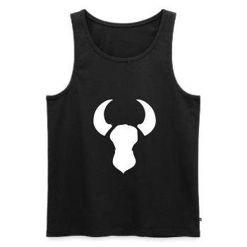 animal ram bull horns symbol - Men's Premium Organic Tank Top - black - Front - AI Model Male 178 light (178cm)