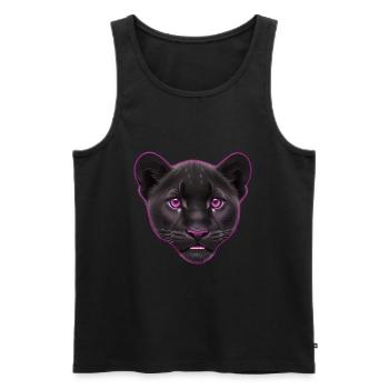 Pink Baby Panther | Baby Panther Head - Men's Premium Organic Tank Top - black - Front - AI Model Male 178 light (178cm)