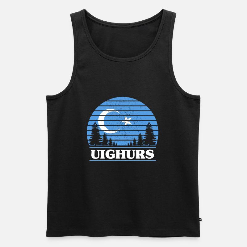 Uiguren - Männer Premium Bio Tank Top - Schwarz