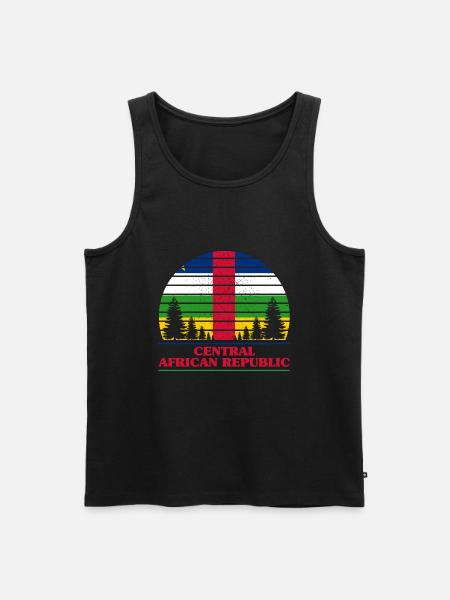 Central African Republic - Men's Premium Organic Tank Top - black