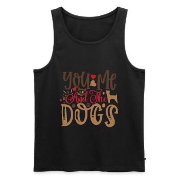 You me and the dogs - Men's Premium Organic Tank Top - black - Front - Michal (187cm)