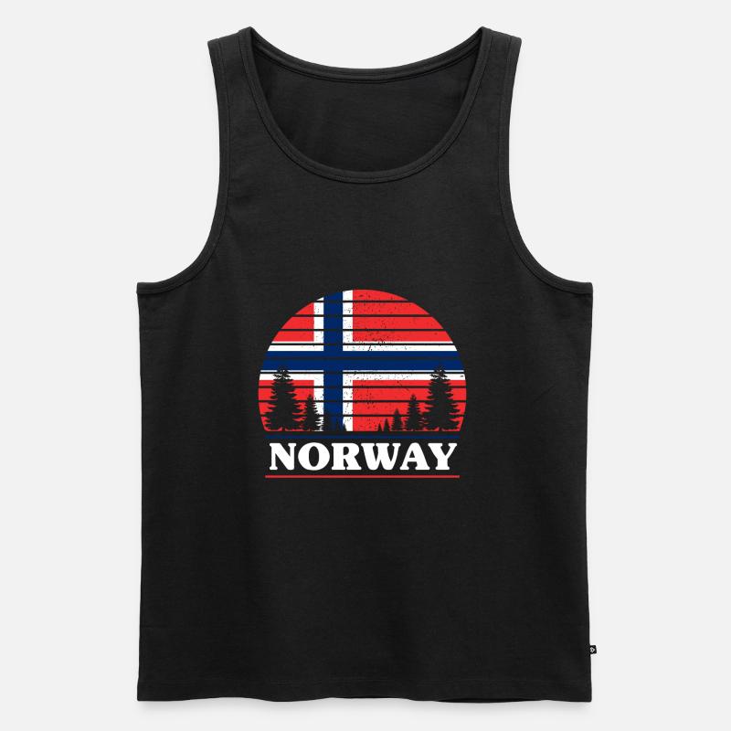 Norwegen - Männer Premium Bio Tank Top - Schwarz