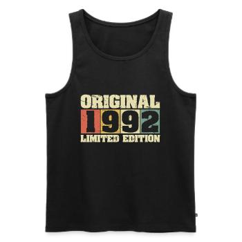 1992 Original Vintage Retro Anniversaire - Débardeur bio Premium Homme - noir - Devant - Michal (187cm)