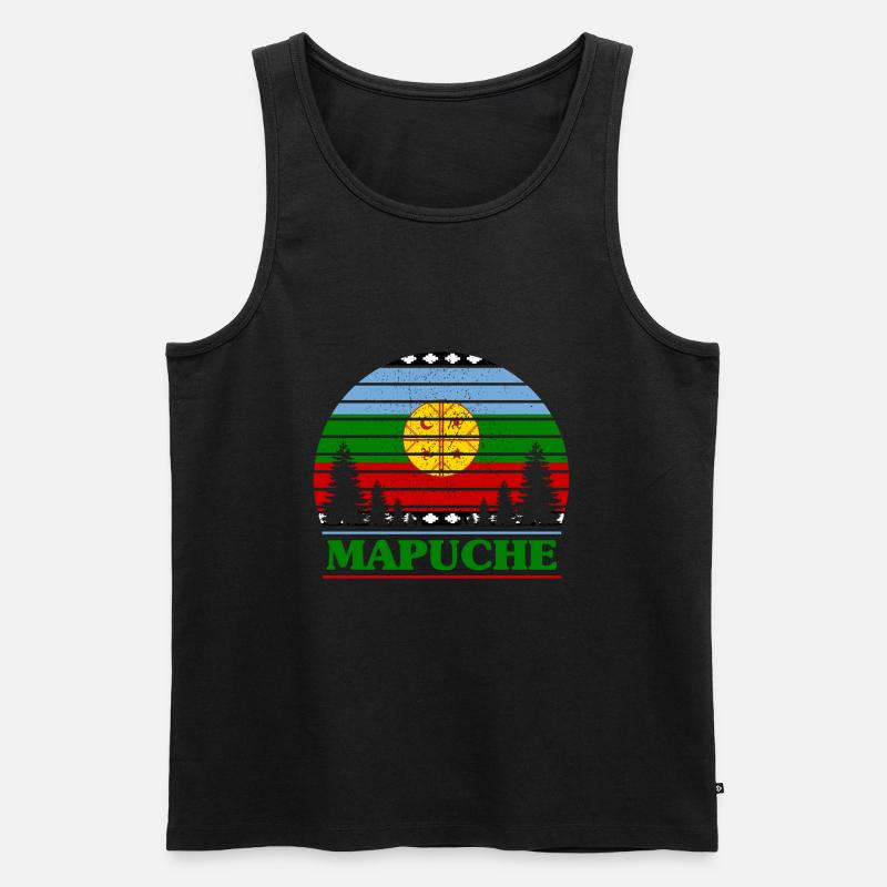 Mapuche - Männer Premium Bio Tank Top - Schwarz