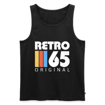 1965 Birthday Born In 1965 Retro Vintage - Men's Premium Organic Tank Top - black - Front - Michal (187cm)