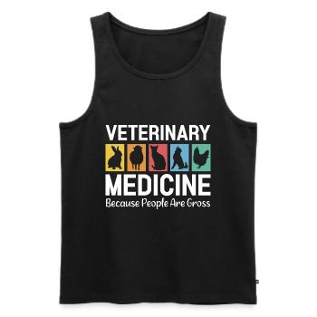 Veterinary Medicine Because People Are Gross Vet - Männer Premium Bio Tank Top - Schwarz - Vorne - AI Model Male 178 light (178cm)
