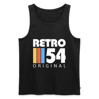 1954 Anniversaire Né En 1954 Rétro Vintage - Débardeur bio Premium Homme - noir - Devant - Michal (187cm)