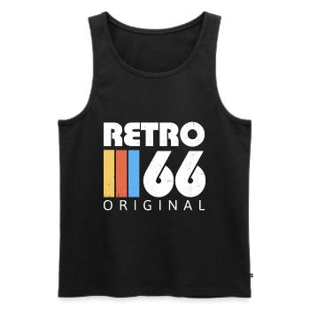 Geboren 1966 1966 Geburtstag geschenk Jahrgang - Männer Premium Bio Tank Top - Schwarz - Vorne - AI Model Male 178 light (178cm)