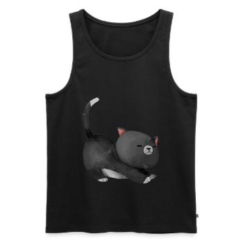 Kitten - Men's Premium Organic Tank Top - black - Front - AI Model Male 178 light (178cm)