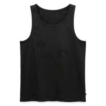 Pitbull Face - Men's Premium Organic Tank Top - black - Front - Michal (187cm)