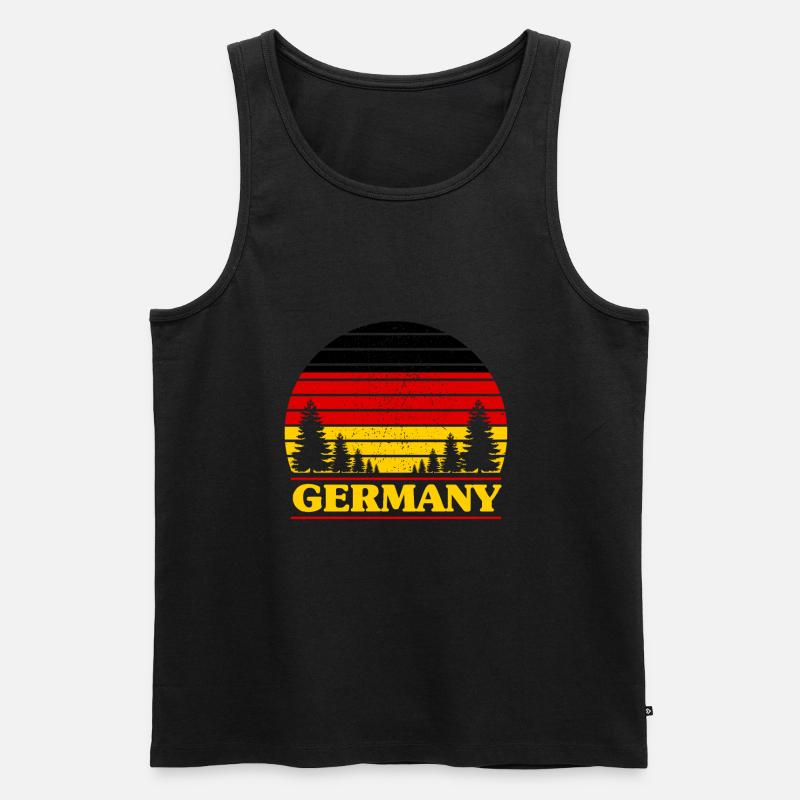 Deutschland - Männer Premium Bio Tank Top - Schwarz