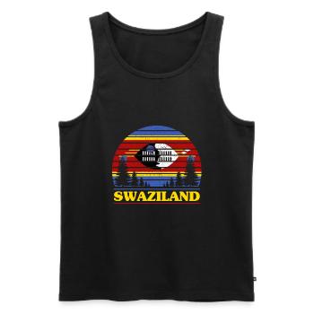 Swaziland - Débardeur bio Premium Homme - noir - Devant - Michal (187cm)