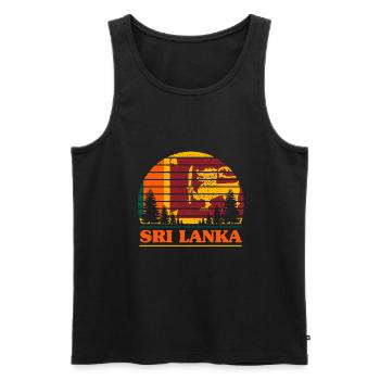 Sri Lanka - Männer Premium Bio Tank Top - Schwarz - Vorne - AI Model Male 178 light (178cm)