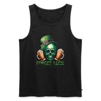 Crâne irlandais Irlande Trèfle vert Saint-Patrick - Débardeur bio Premium Homme - noir - Devant - AI Model Male 178 light (178cm)